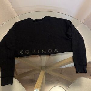 Equinox Black Cropped Sweatshirt
